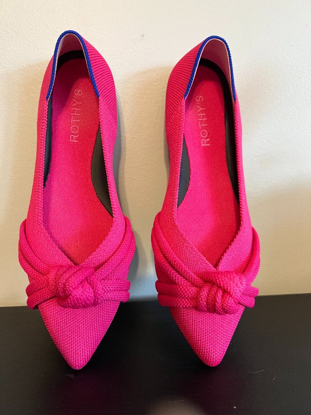 Rothy’s The Knot Point II Flats Size 7.5 Starfish Pink Pointed Toe Washable Shoe